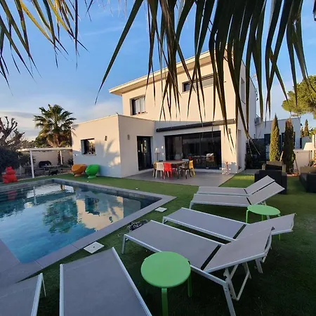 ヴィラ Cap'nomad La Nomade Avec Piscine Proche Plage Location Du Samedi Au Samedi アグド